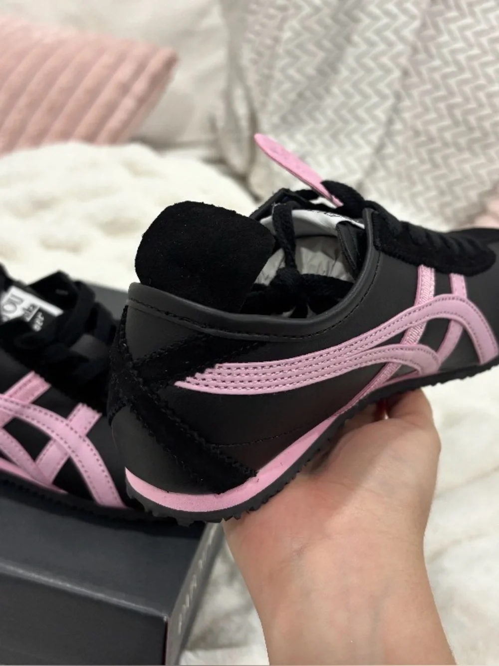 Onitsuka Tiger by Asics  Black & Pink Sneakers